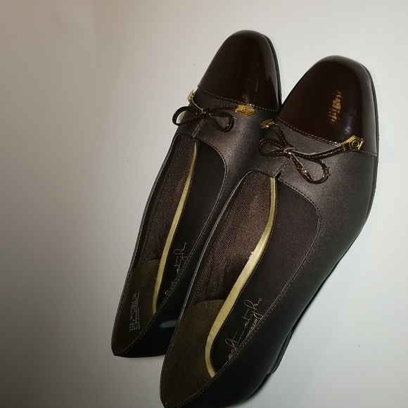 Soft Style brown vinyl block heels, women's size 7.5 - Picture 12 of 15